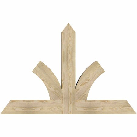 Ekena Millwork Richland Rough Sawn Timber Gable Bracket, Douglas Fir, 60"W x 40"H x 6"D x 6"F, 16/12 Pitch GBW060X40X0606RIC00RDF